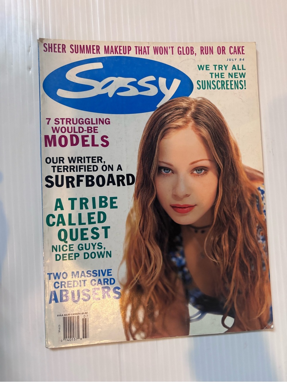 Sassy Magazine July 1994 Issue – Teal & Blue Cover